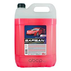 Антифриз SAPSAN готовый 10кг -40°С красный (Юг) 60006