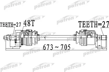 PDS0510 Полуось
