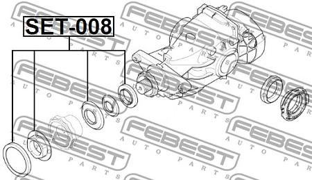 Сальник редуктора зад.моста BMW SET-008