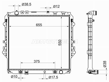 Радиатор Toyota Hilux Pick Up 15-20