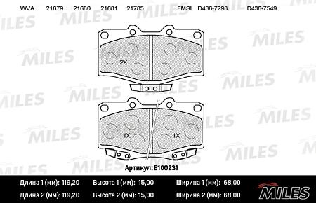 E100231 Колодки тормозные TOYOTA LAND CRUISER 70/80/90/4 RUNNER 87- перед. SemiMetallic