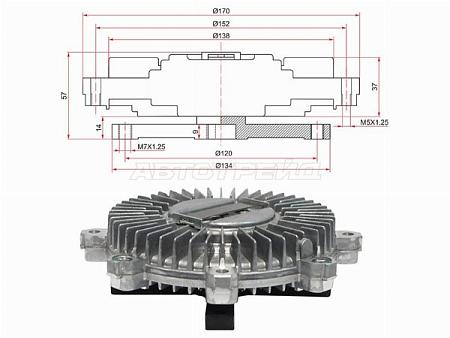 Вискомуфта MMC PAJERO/DELICA 94-96 2,8TD 4M40