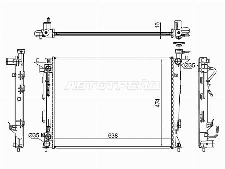 Радиатор Hyundai ix35 09-15