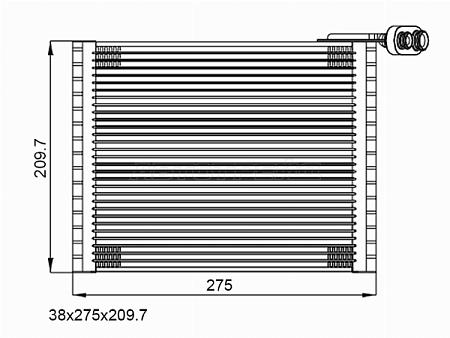 Испаритель кондиционера Toyota Ractis 10-16 / Vitz 10-20