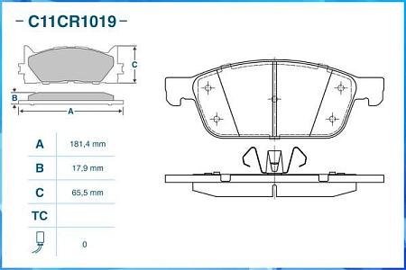 Колодки передние C11CR1019