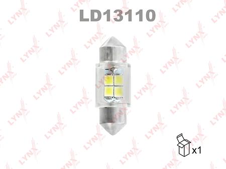 Лампа LED C10W T11X31mm 12V SV8,5 6800K LD13110