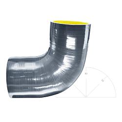Силиконовый изгиб-переходник 76-89мм 90 градусов shb768990