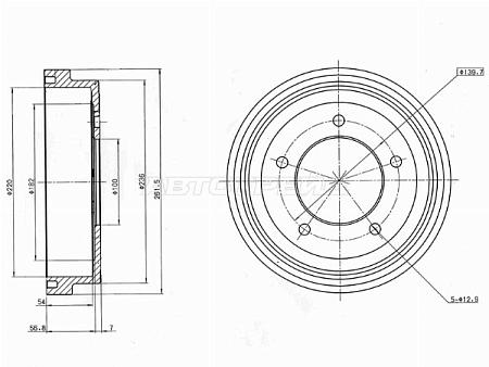Барабан тормозной SUZUKI JIMNY 98-
