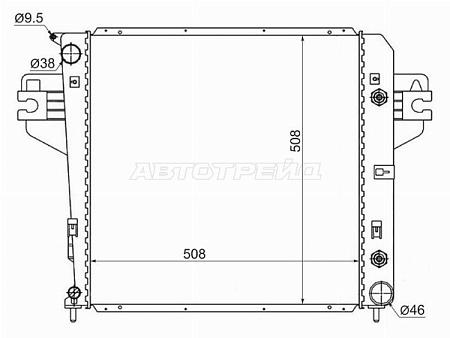 Радиатор Jeep Cherokee 01-07 / Liberty 01-07