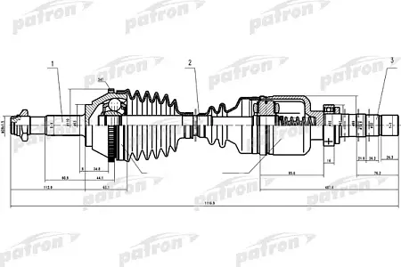 PDS0087 Полуось