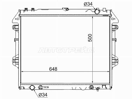 Радиатор Toyota Fortuner 04-15