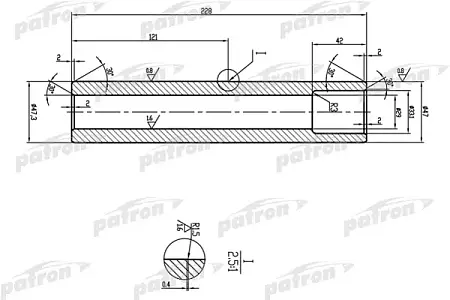 Вал торсиона PTB3005