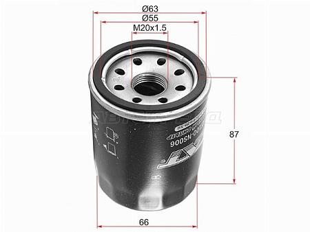 Фильтр масляный NISSAN VK#, VQ30DE,VG33E,TB#, VH41DE