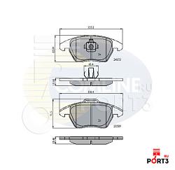 КОЛОДКИ ПЕР CIT C4/PGT 307/308/3008 2.0I/HDI 03- CBP01308