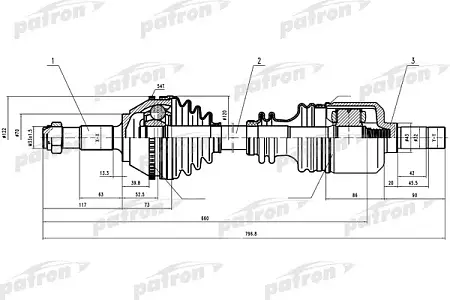 PDS0160 Полуось