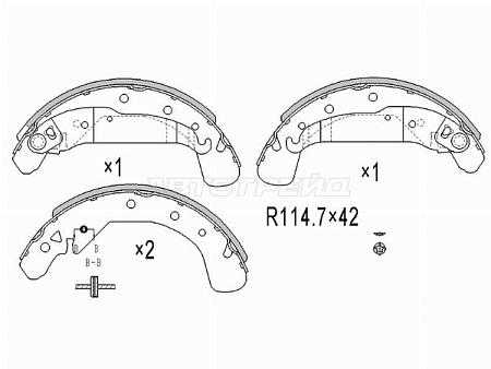 Колодки тормозные барабанные Opel Astra 98-09