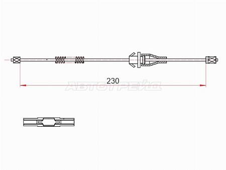 Трос ручного тормоза FORD FOCUS 10-16
