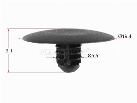 Клипса капота FORD (1 шт.)