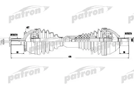 PDS0442 Полуось