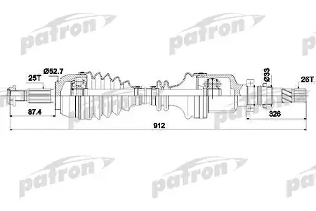 PDS0436 Полуось