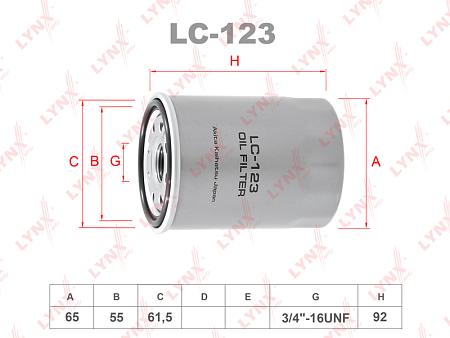 Фильтр масляный TOYOTA/DAIHATSU/SUZUKI LC-123