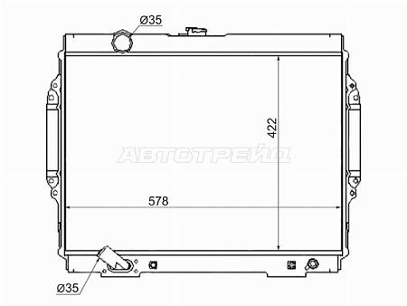 Радиатор Mitsubishi Pajero 91-00