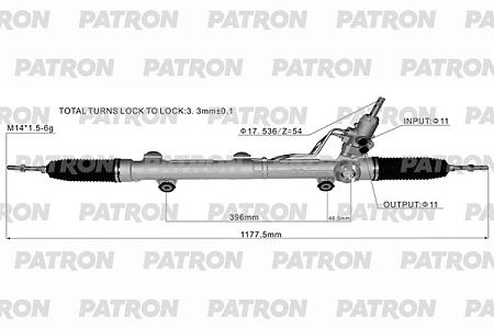 PSG3136 Рейка рулевая
