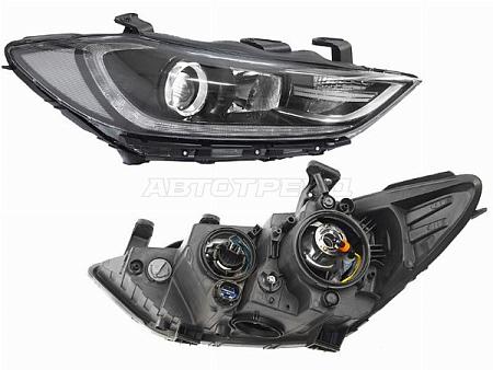 Фара Hyundai Elantra 15-19 (Справа/ Галоген/ ДХО)