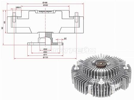 Вискомуфта NISSAN PATHFINDER/NAVARA/FRONTIER/NP300 05- YD25