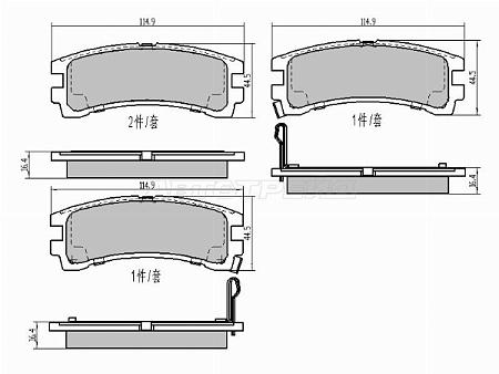 Колодки тормозные (Сзади) Nissan Terrano 86-96