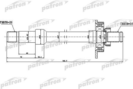 PDS0537 Вал приводной