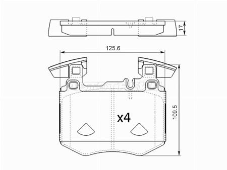 Колодки тормозные (Спереди) Mercedes-Benz GLC 14-