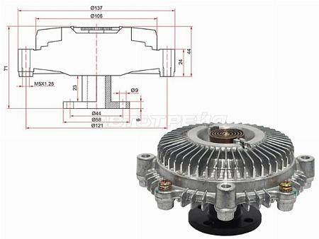 Вискомуфта TOYOTA LITEACE/TOWN ACE NOAH 3SFE 96-