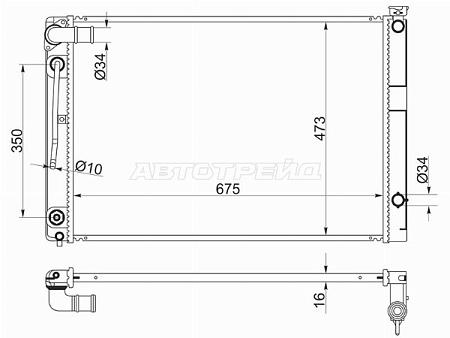 Радиатор Toyota Alphard (H10) 02-08