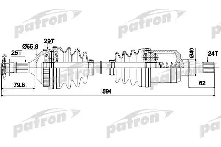 PDS0045 Полуось