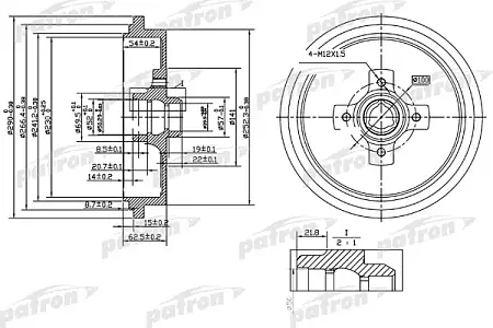 PDR1192 Барабан тормозной