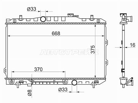Радиатор Kia Cerato 04-09