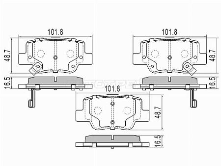 Колодки тормозные (Сзади) Toyota Verso 09-17