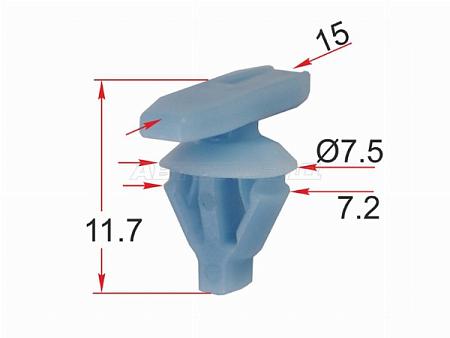 Клипса крепежная HONDA (1 шт.)