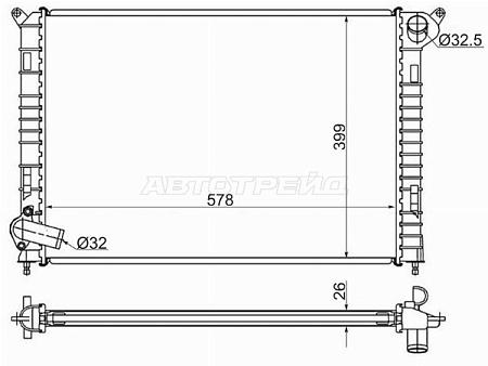 Радиатор Mini Hatch Cooper 01-06