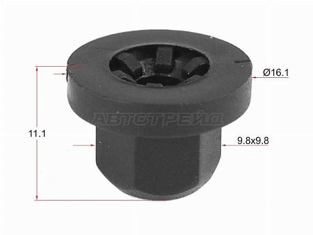 Гайка пластиковая BMW/CHEVROLET/MERCEDES/GM (1 шт.)
