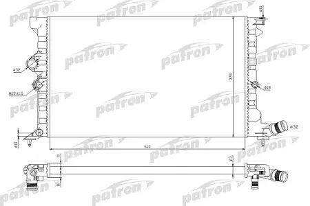 PRS3040 Радиатор системы охлаждения