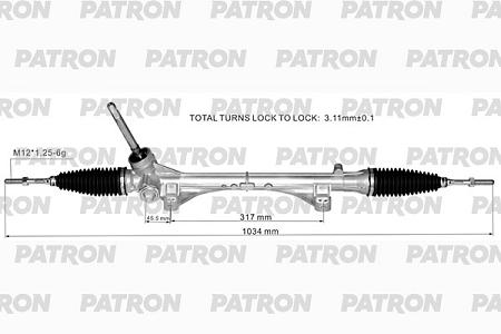 PSG3128 Рейка рулевая