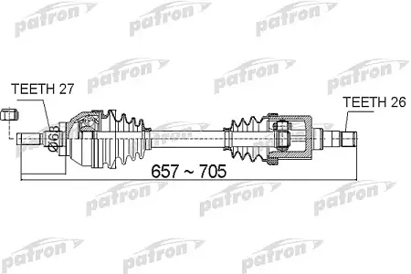PDS0486 Полуось