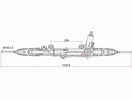 Рейка рулевая MERCEDES BENZ C ClASS W203 00-07