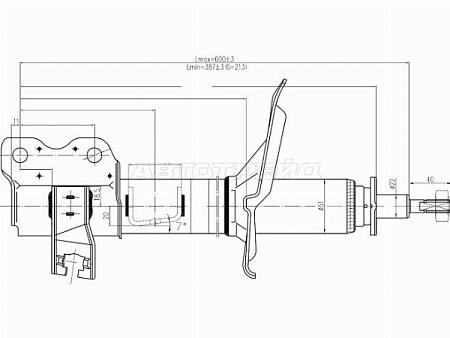 Стойка задняя NISSAN X-TRAIL 00-07 RH