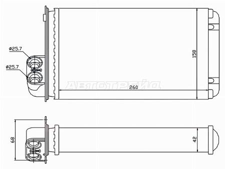 Радиатор отопителя салона RENAULT SCENIC 96-03 (трубчатый)