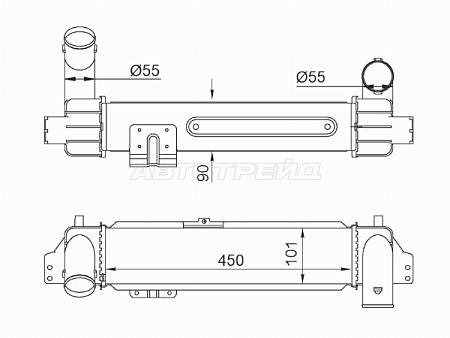 Интеркулер KIA SORENTO 03-06 (140л.с.)