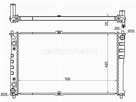 Радиатор Kia Carnival 02-06