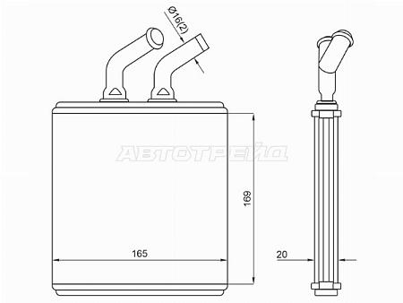 Радиатор отопителя салона KIA RIO 00-05